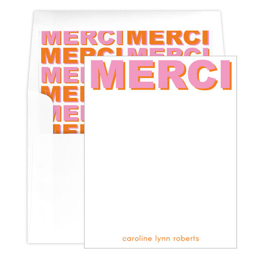 Bold Merci Flat Note Cards